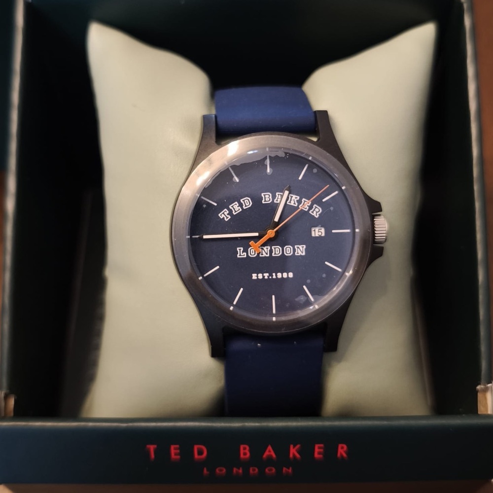 NWT - Brand New Ted Baker Navy Blue Strap Watch